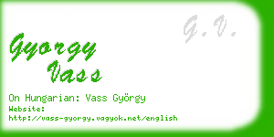 gyorgy vass business card