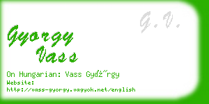 gyorgy vass business card